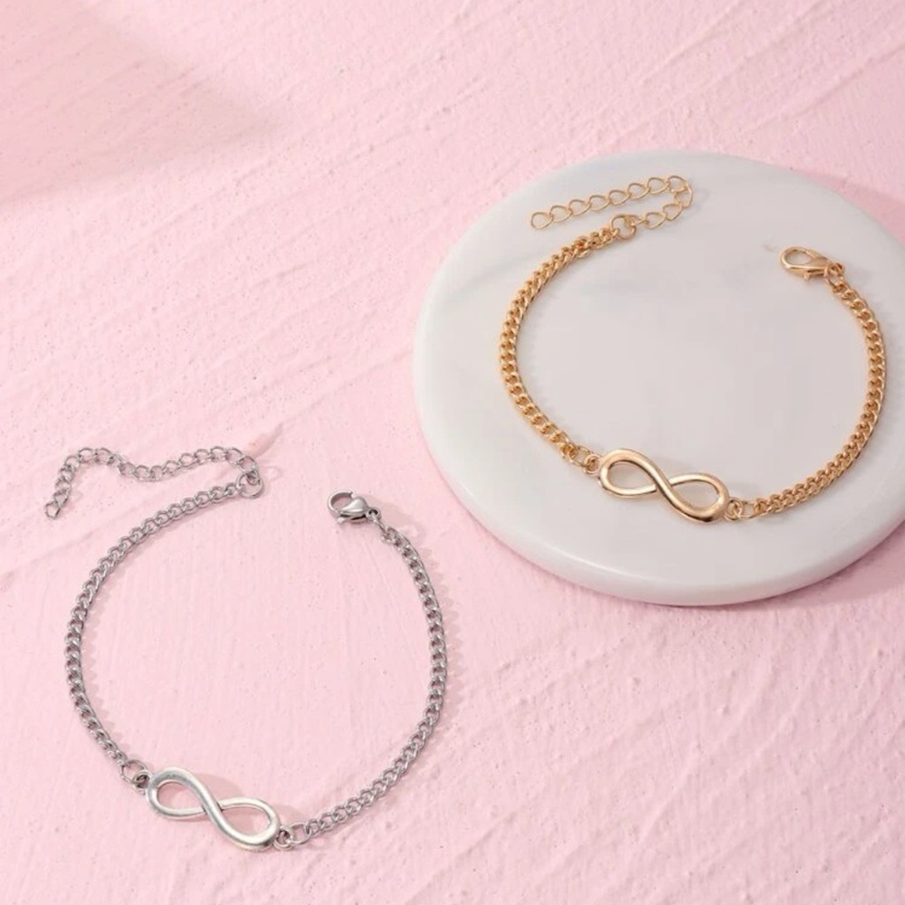 2pcs Couple Infinity Decor Silver Gold Love
Infinity Bracelet Gift